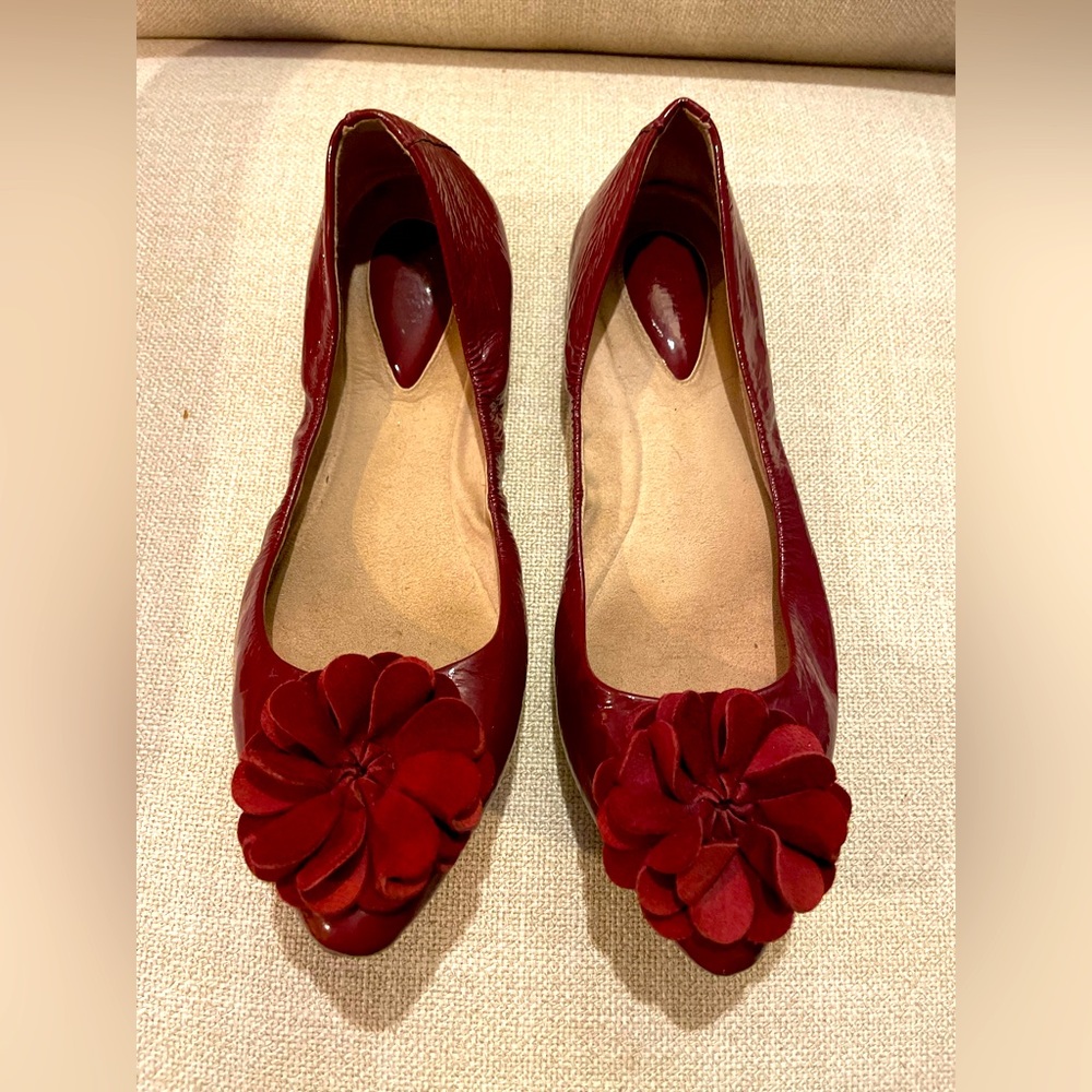 Bloch Red patent flats size 8